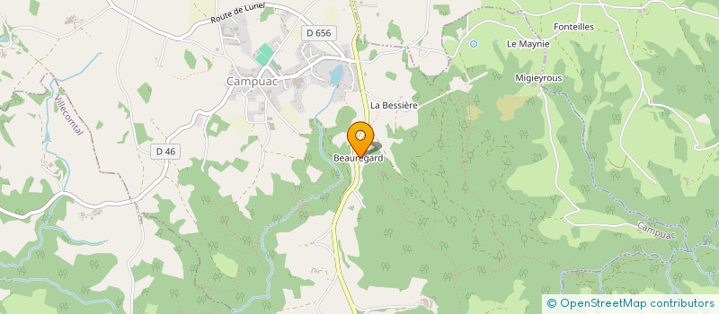 localisation de l'entreprise DE BEAUREGARD  CAMPUAC