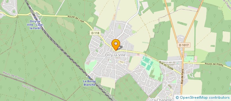 localisation de l'entreprise DE BEGUENSON  ORRY-LA-VILLE