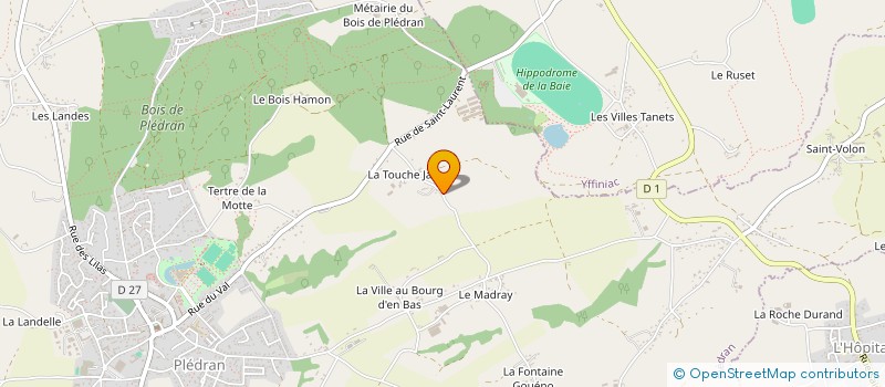 localisation de l'entreprise DE BELLE ISLE BEGARD  PLEDRAN