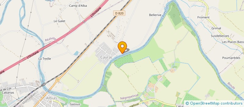 localisation de l'entreprise DE BELLERIVE  CAYRAC