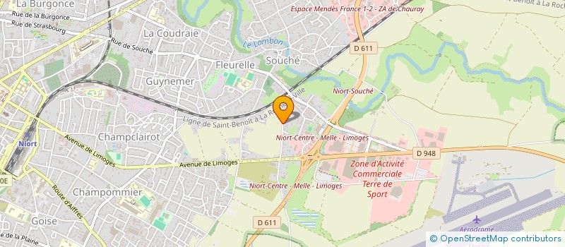 localisation de l'entreprise DE BELLEVUE à NIORT