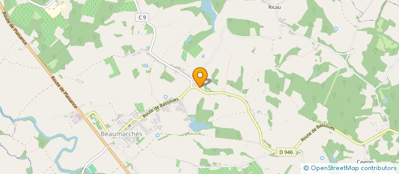 localisation de l'entreprise DE BELLOC  COULOUME-MONDEBAT