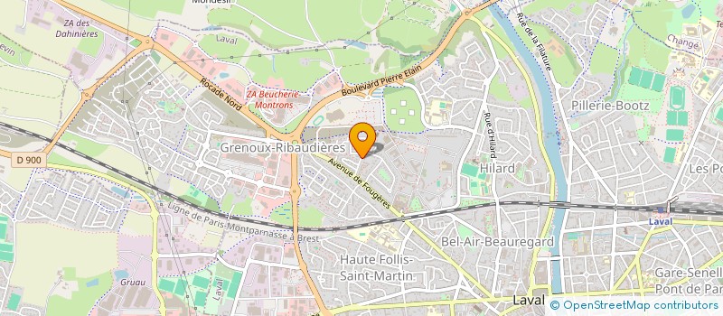localisation de l'entreprise DE BERRANGER YVES à LAVAL
