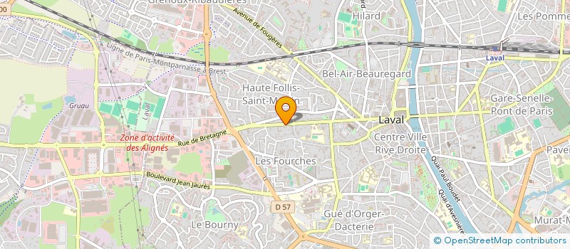 localisation de l'entreprise DE BERRANGER YVES à LAVAL