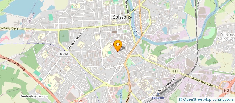 localisation de l'entreprise DE BILLY à SOISSONS