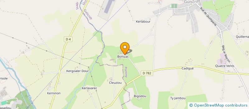 localisation de l'entreprise DE BONIZAC à GUISCRIFF