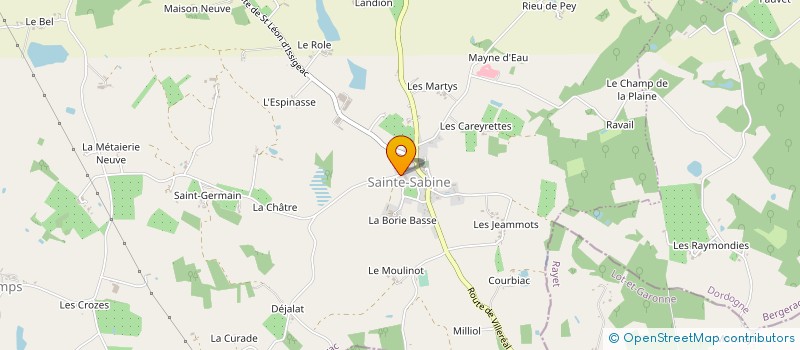 localisation de l'entreprise DE BORN DES CHAMPS EST à BEAUMONTOIS EN PERIGORD