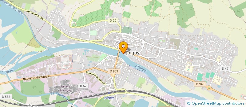 localisation de l'entreprise DE BORTOLI & FILS  JOIGNY
