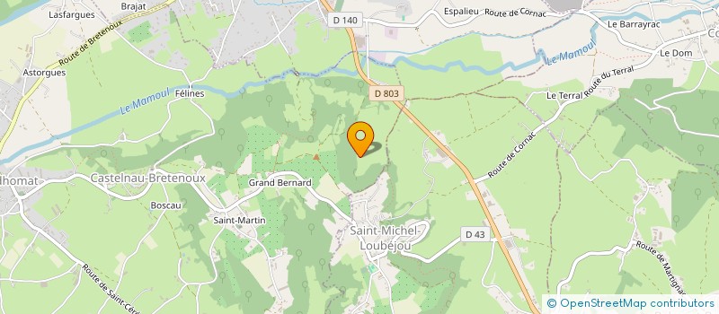 localisation de l'entreprise DE BOSCAU  PRUDHOMAT