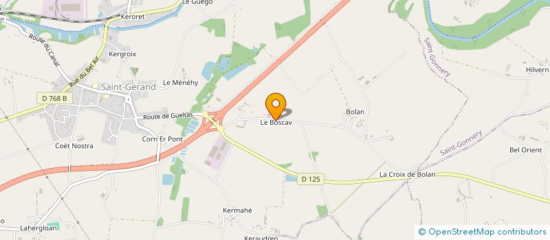 localisation de l'entreprise DE BOSCAVE  SAINT-GERAND-CROIXANVEC