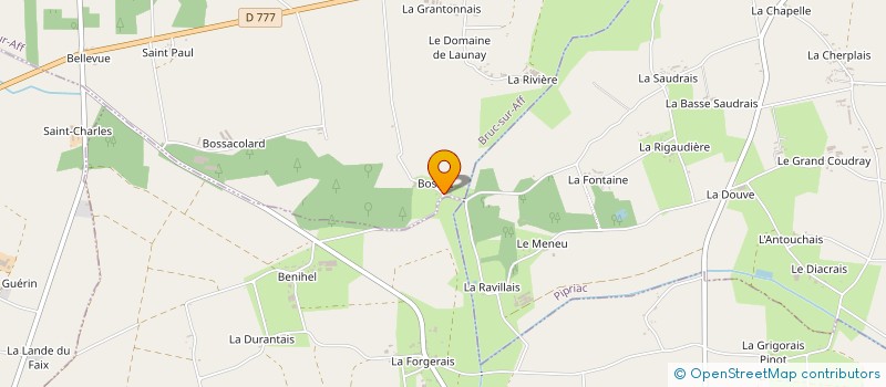 localisation de l'entreprise DE BOSSAC  BRUC-SUR-AFF