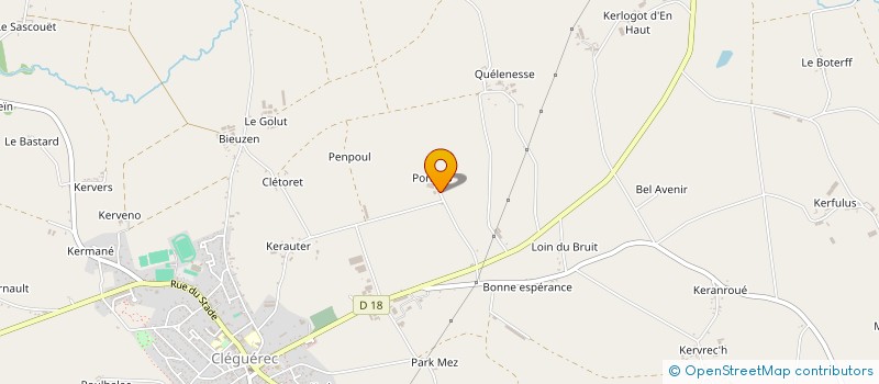 localisation de l'entreprise DE BOT NOHEN  CLEGUEREC