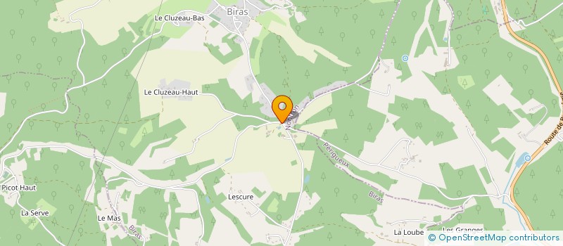 localisation de l'entreprise DE BOULOUZE  BRANTOME EN PERIGORD