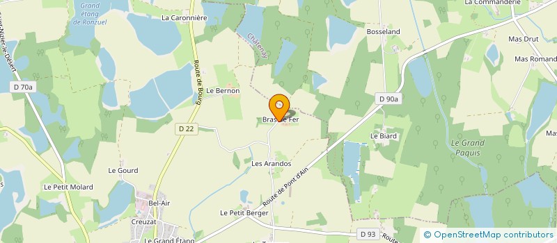 localisation de l'entreprise DE BRAS DE FER à CHALAMONT
