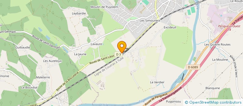 localisation de l'entreprise DE BREGEAS  SAINT-ASTIER