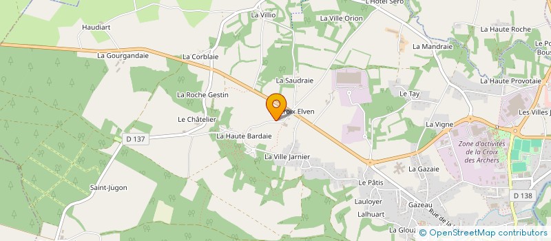 localisation de l'entreprise DE BROZEAS  LA GACILLY