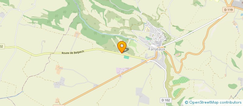 localisation de l'entreprise DE CABANAC  FANJEAUX