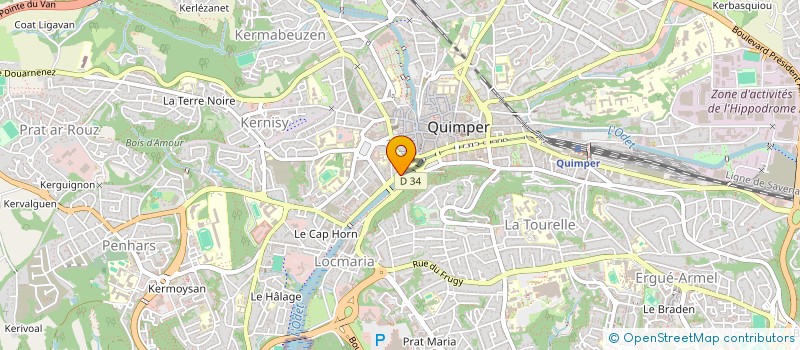 localisation de l'entreprise DE CADENET CONSEILS à QUIMPER