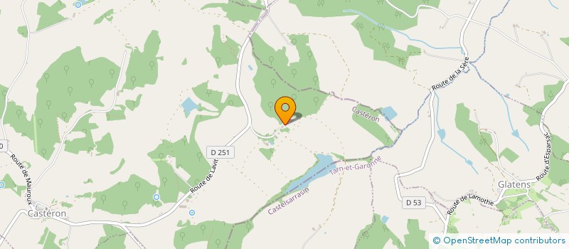 localisation de l'entreprise DE CAMARAN  CASTERON