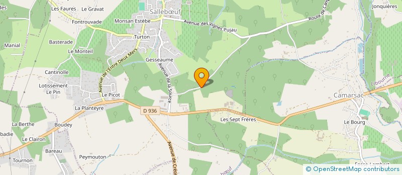 localisation de l'entreprise DE CAMARSAC  SALLEBUF