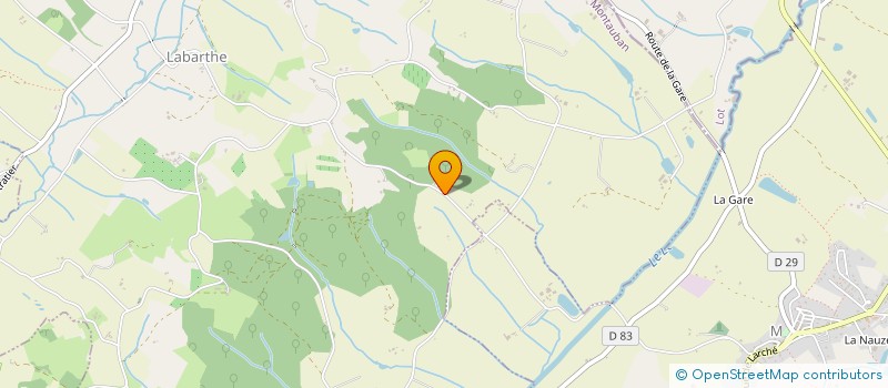 localisation de l'entreprise DE CAYZAC  LABARTHE