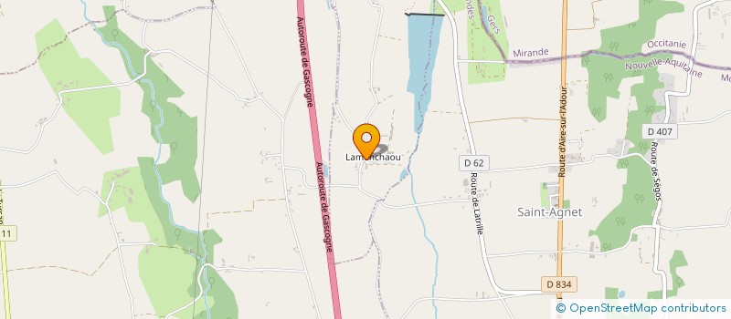 localisation de l'entreprise DE CAZALETS  LATRILLE