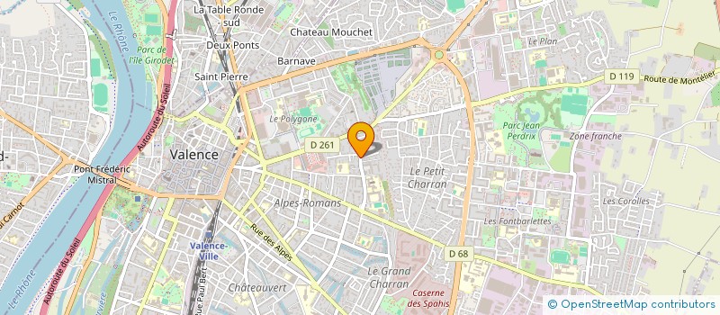 localisation de l'entreprise DE CHABEUIL  VALENCE