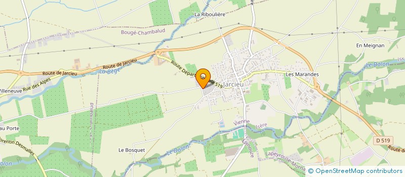 localisation de l'entreprise DE CHAMPAGNE  JARCIEU