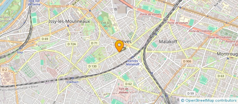 localisation de l'entreprise DE CHANGY / PUAUX  VANVES