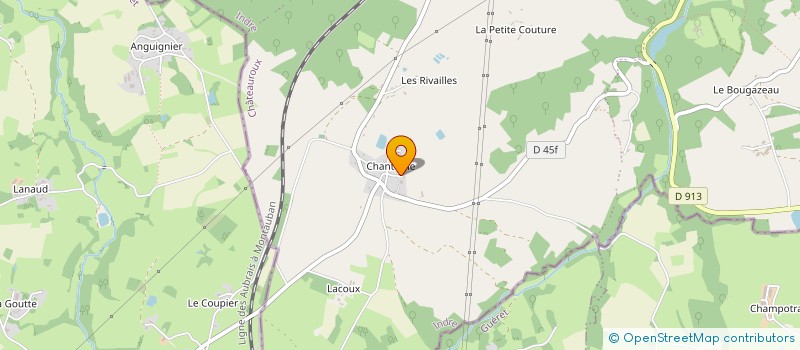localisation de l'entreprise DE CHANTOME à EGUZON-CHANTOME