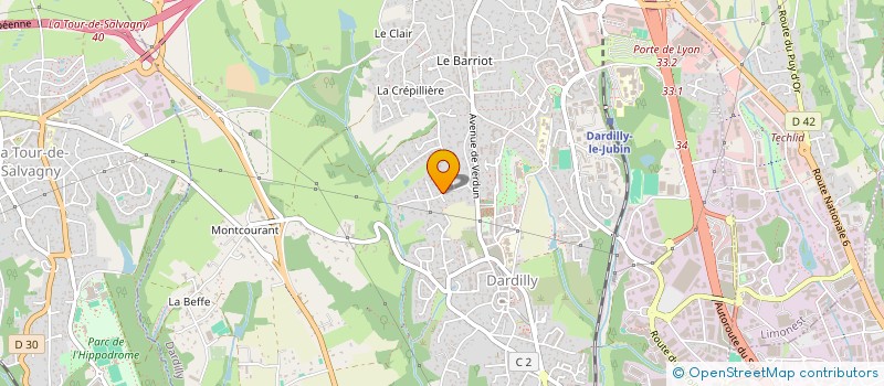 localisation de l'entreprise DE CHARMILLY  DARDILLY