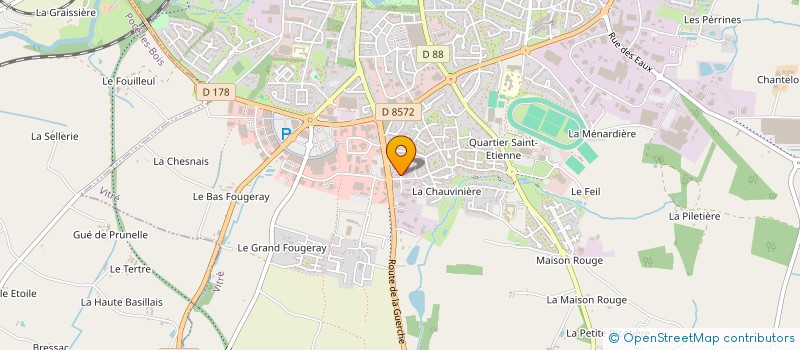 localisation de l'entreprise DE CHARSONVILLE AUTOMOBILE  VITRE