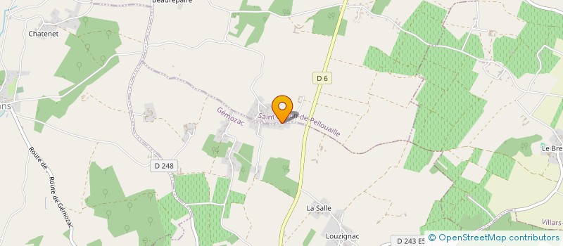 localisation de l'entreprise DE CHEZ FOUCHE  SAINT-SIMON-DE-PELLOUAILLE