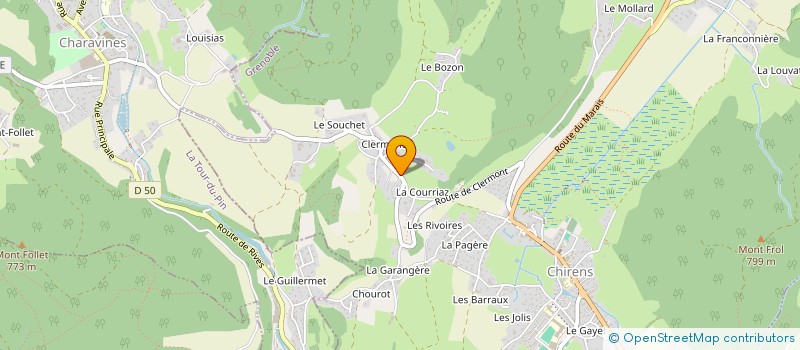 localisation de l'entreprise DE CLERMONT à CHIRENS