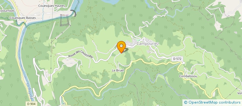 localisation de l'entreprise DE COMBEBISOU à CAMPOURIEZ