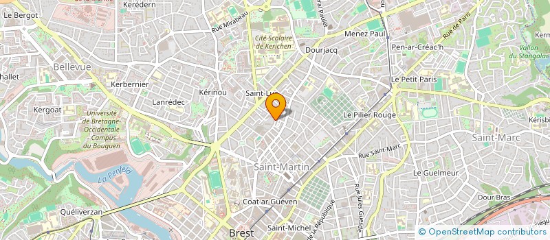 localisation de l'entreprise DE COPROPRIETE SGI à BREST