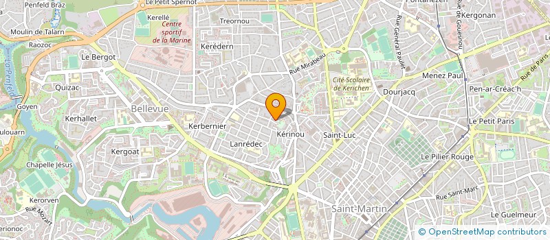 localisation de l'entreprise DE COPROPRIETE SGI à BREST