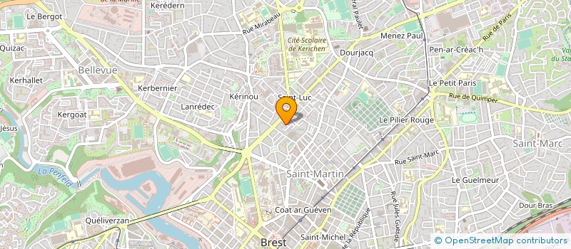 localisation de l'entreprise DE COPROPRIETE SGI à BREST