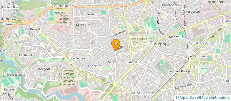 localisation de l'entreprise DE COPROPRIETE SGI à BREST