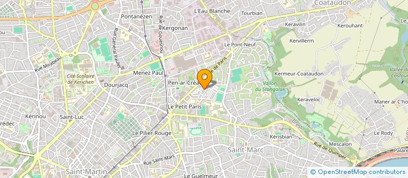 localisation de l'entreprise DE COPROPRIETE SGI à BREST