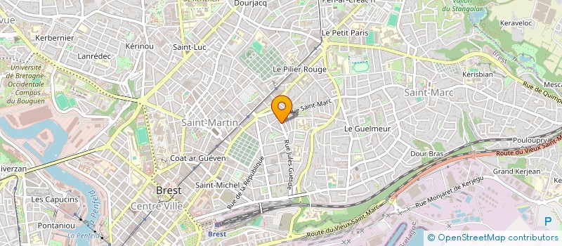 localisation de l'entreprise DE COPROPRIETE SGI à BREST