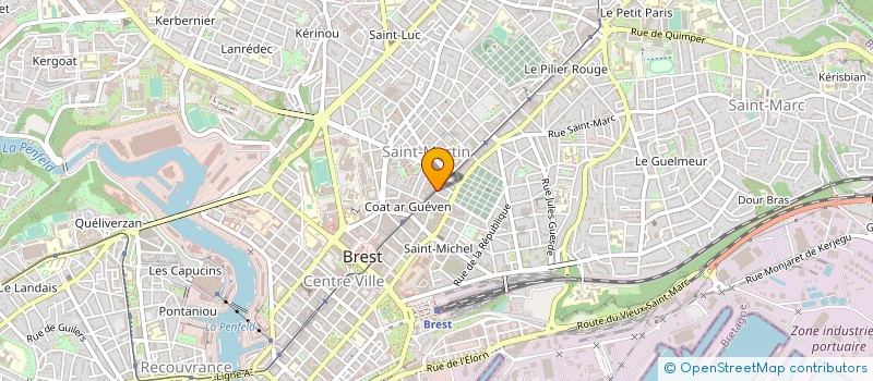 localisation de l'entreprise DE COPROPRIETE SGI à BREST