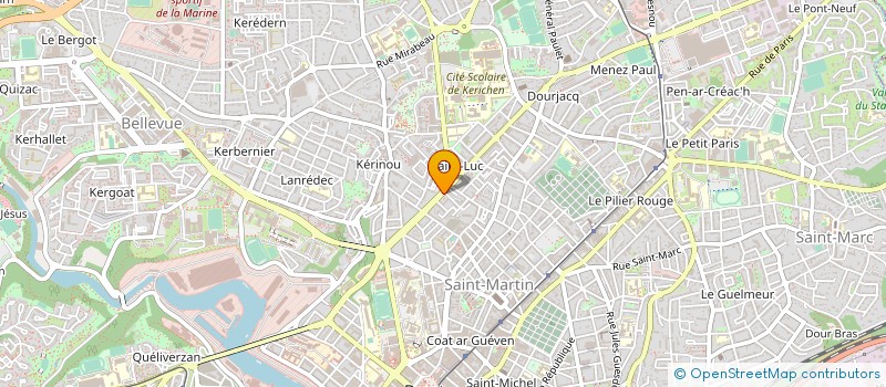 localisation de l'entreprise DE COPROPRIETE SGI à BREST