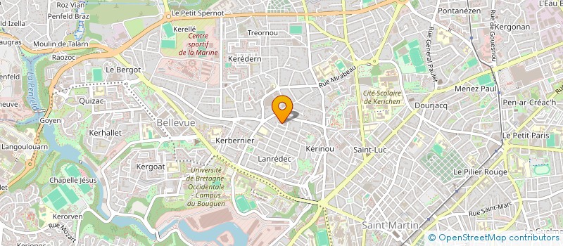 localisation de l'entreprise DE COPROPRIETE SGI à BREST