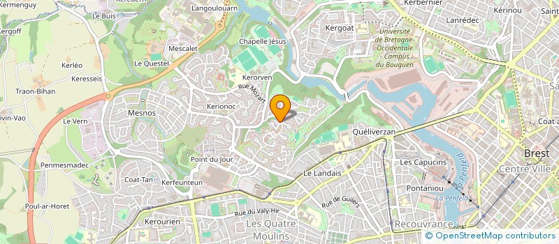 localisation de l'entreprise DE COPROPRIETE SGI à BREST