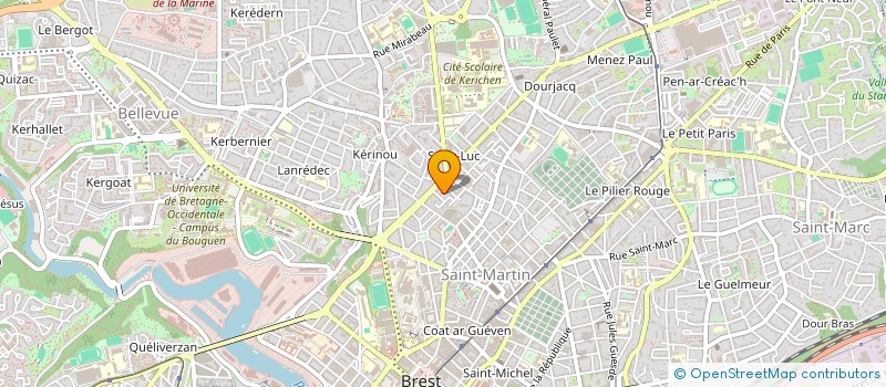 localisation de l'entreprise DE COPROPRIETE SGI à BREST
