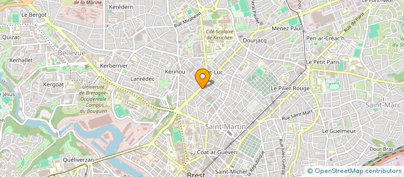 localisation de l'entreprise DE COPROPRIETE SGI à BREST
