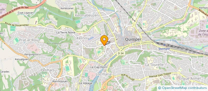 localisation de l'entreprise DE CORNOUAILLE ET LEON à QUIMPER