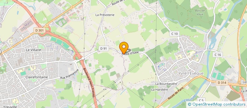 localisation de l'entreprise DE COTON EN DIAMANT à YVRE-L'EVEQUE