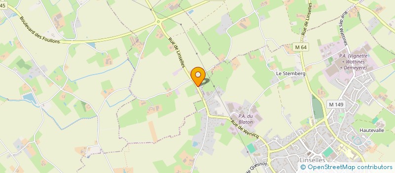 localisation de l'entreprise DE COTTIGNIES  BATIMENT  WERVICQ-SUD